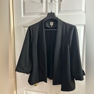 Anne Klein Black Cuffed Sleeve Blazer
